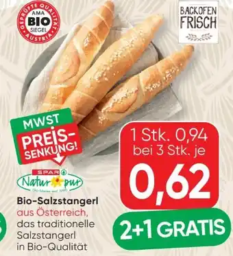 SPAR Gourmet Spar Natur pur Bio-Salzstangerl Angebot