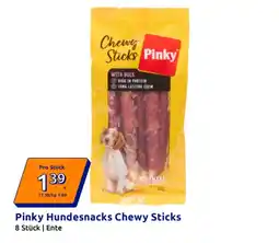 Action Pinky Hundesnacks Chewy Sticks Angebot