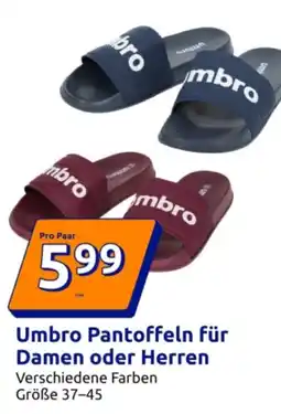 Action Umbro Pantoffeln Angebot