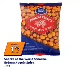 Action Snacks of the World Sriracha-Erdnusskugeln Spicy Angebot