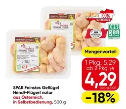 Eurospar SPAR Feinstes Geflügel Hendl-Flügerl natur Angebot