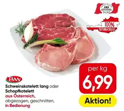 Eurospar TANN Schweinskotelett lang oder Schopfkotelett Angebot
