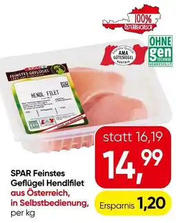 Eurospar SPAR Feinstes Geflügel Hendlfilet Angebot