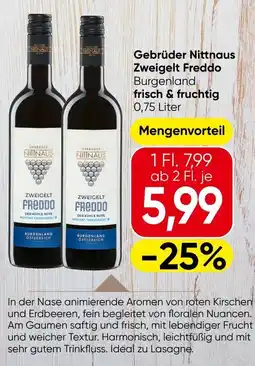 Eurospar Gebrüder Nittnaus Zweigelt Freddo Angebot