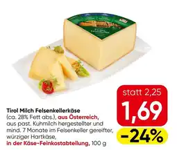 Eurospar Tirol Milch Felsenkellerkäse Angebot