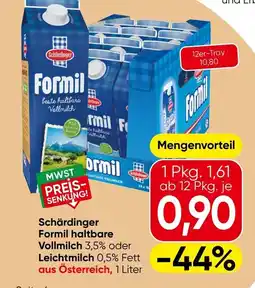 Eurospar Schärdinger Formil haltbare Vollmilch Angebot