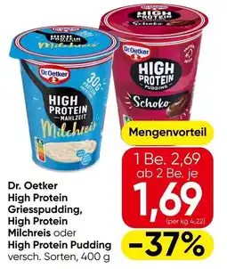 Eurospar Dr. Oetker High Protein Griesspudding, High Protein Milchreis oder High Protein Pudding Angebot
