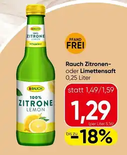 Eurospar Rauch zitronen oder limettensaft Angebot