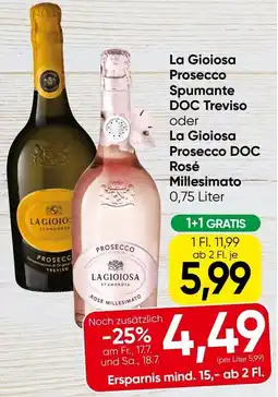 Eurospar La Gioiosa Prosecco Angebot