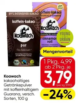 Eurospar Koawach kakaohaltiges Getränkepulver mit koffeinhaltigem Guarana Angebot