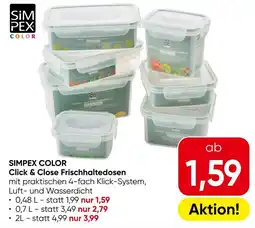 Eurospar Simpex Color Click & Close Frischhaltedosen Angebot