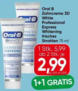 Eurospar Oral-B Zahnpasta 3D White Professional Express Whitening Angebot