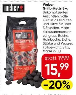 Eurospar Weber Grillbriketts 8kg Angebot