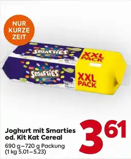 Billa Joghurt mit Smarties od. Kit Kat Cereal Angebot