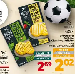Billa Die Grillerei Grillkäse Classic od. Kräuter Angebot