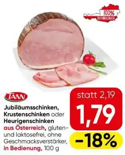 Eurospar Jubiläumsschinken, Krustenschinken oder Heurigenschinken Angebot