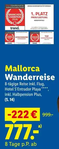 Lidl Reisen Mallorca Wanderreise Angebot