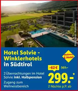Lidl Reisen Hotel Solvie - Winklerhotels in Südtirol Angebot