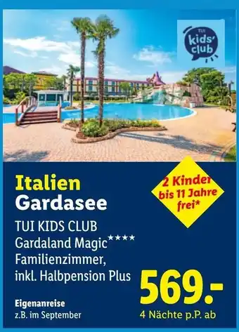 Italien Gardasee TUI KIDS CLUB Gardaland Magic