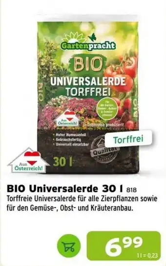 Salzburger Lagerhaus Gartenpracht BIO Universalerde Angebot