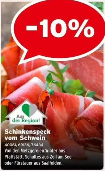 Salzburger Lagerhaus Schinkenspeck vom Schwein Angebot