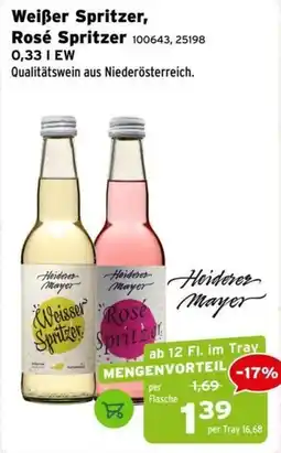 Salzburger Lagerhaus Heiderer Mayer Weißer Spritzer, Rosé Spritzer Angebot