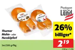 Nah&Frisch Thurner Mohn- oder Nusskipferl Angebot