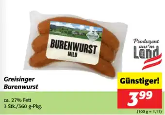 Nah&Frisch Greisinger Burenwurst Angebot