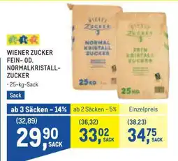 Metro WIENER ZUCKER FEIN- OD. NORMALKRISTALL-ZUCKER Angebot