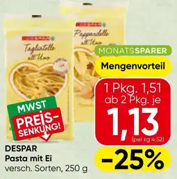 Spar Despar Pasta mit Ei Angebot