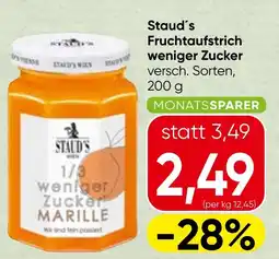 Spar Staud's Fruchtaufstrich weniger Zucker MARILLE Angebot