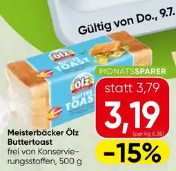 Spar Meisterbäcker Ölz Buttertoast Angebot