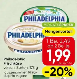 Spar Philadelphia Frischkäse Angebot