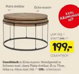 XXXLutz Couchtisch in Eiche massiv Angebot