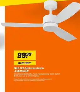 OBI Eglo led-deckenventilator bonassola Angebot
