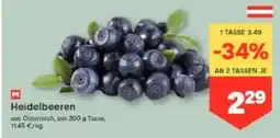 MPreis Heidelbeeren Angebot