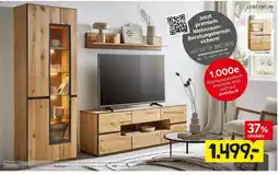 XXXLutz Wohnwand, Korpus in Wildeiche furniert, Front in Wildeiche massiv Lamelle Angebot