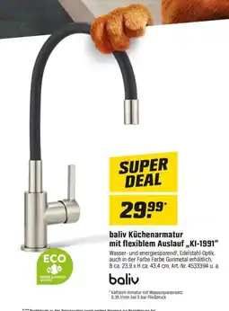 OBI baliv Küchenarmatur mit flexibelem Auslauf „KI-1991“ Angebot