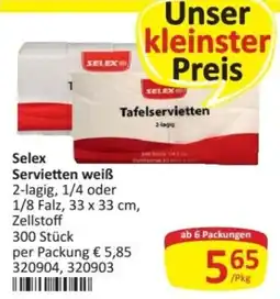 Kastner Selex Servietten weiß Angebot