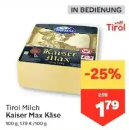 MPreis Tirol Milch Kaiser Max Käse Angebot