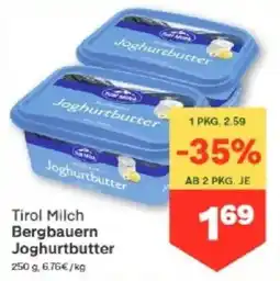MPreis Tirol Milch Bergbauern Joghurtbutter Angebot