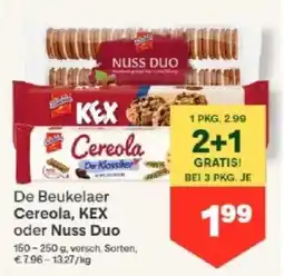 MPreis De Beukelaer Cereola, KEX oder Nuss Duo Angebot