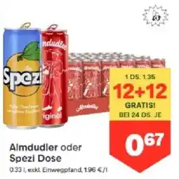 MPreis Almdudler oder Spezi Dose Angebot