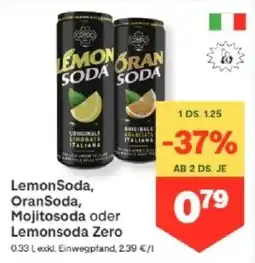 MPreis LemonSoda, OranSoda, Mojitosoda oder Lemonsoda Zero Angebot
