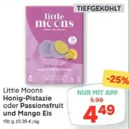MPreis Little Moons Honig-Pistazie oder Passionsfrucht und Mango Eis Angebot