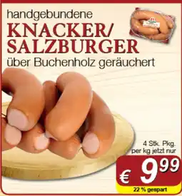 Wegschaider handgebundene Knacker/Salzburger Angebot