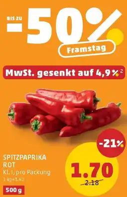 PENNY Spitzpaprika rot Angebot