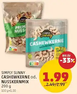 PENNY Simply sunny cashewkerne od. nusskernmix Angebot