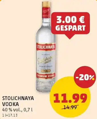 PENNY Stolichnaya vodka Angebot