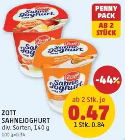 PENNY Zott sahnejoghurt Angebot